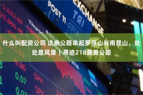 什么叫配资公司 这条公路串起罗浮山与南昆山，处处是风景｜寻迹218最美公路
