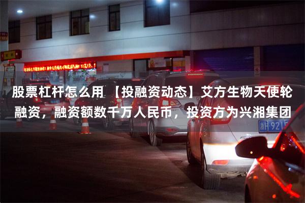股票杠杆怎么用 【投融资动态】艾方生物天使轮融资，融资额数千万人民币，投资方为兴湘集团