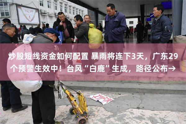 炒股短线资金如何配置 暴雨将连下3天，广东29个预警生效中！台风“白鹿”生成，路径公布→