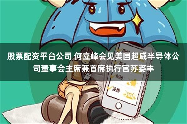 股票配资平台公司 何立峰会见美国超威半导体公司董事会主席兼首席执行官苏姿丰