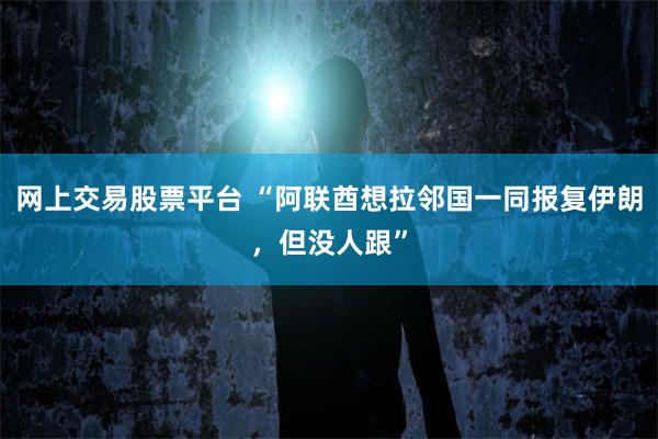 网上交易股票平台 “阿联酋想拉邻国一同报复伊朗，但没人跟”