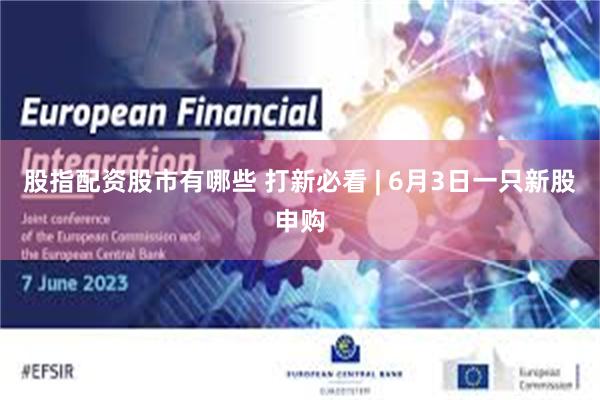 股指配资股市有哪些 打新必看 | 6月3日一只新股申购