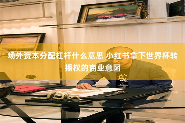 场外资本分配杠杆什么意思 小红书拿下世界杯转播权的商业意图