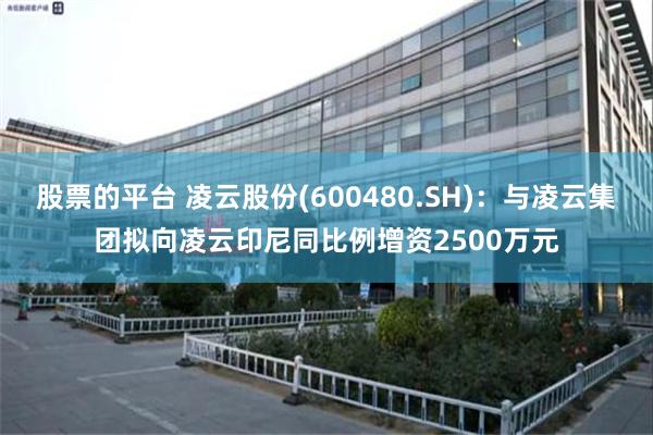 股票的平台 凌云股份(600480.SH)：与凌云集团拟向凌云印尼同比例增资2500万元