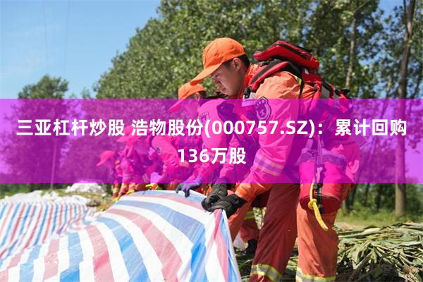 三亚杠杆炒股 浩物股份(000757.SZ)：累计回购136万股