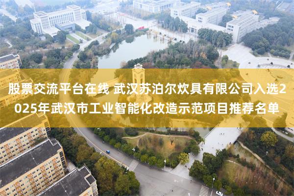 股票交流平台在线 武汉苏泊尔炊具有限公司入选2025年武汉市工业智能化改造示范项目推荐名单