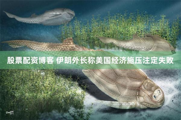股票配资博客 伊朗外长称美国经济施压注定失败