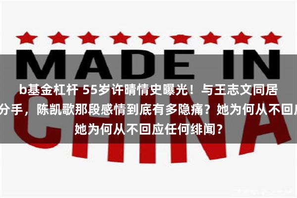 b基金杠杆 55岁许晴情史曝光！与王志文同居多年却悄然分手，陈凯歌那段感情到底有多隐痛？她为何从不回应任何绯闻？