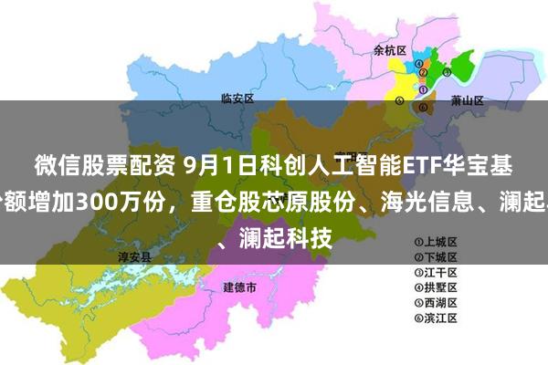 微信股票配资 9月1日科创人工智能ETF华宝基金份额增加300万份，重仓股芯原股份、海光信息、澜起科技