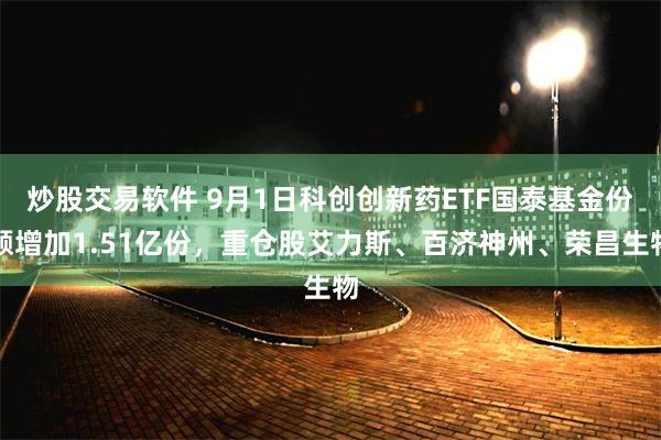 炒股交易软件 9月1日科创创新药ETF国泰基金份额增加1.51亿份，重仓股艾力斯、百济神州、荣昌生物