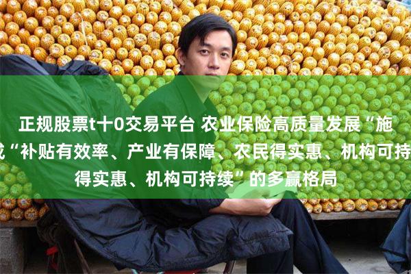 正规股票t十0交易平台 农业保险高质量发展“施工图”出炉 形成“补贴有效率、产业有保障、农民得实惠、机构可持续”的多赢格局