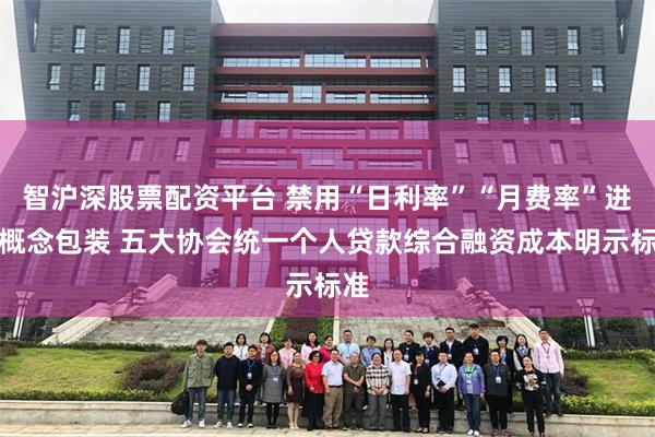 智沪深股票配资平台 禁用“日利率”“月费率”进行概念包装 五大协会统一个人贷款综合融资成本明示标准
