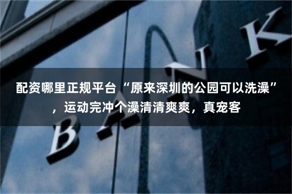 配资哪里正规平台 “原来深圳的公园可以洗澡”，运动完冲个澡清清爽爽，真宠客