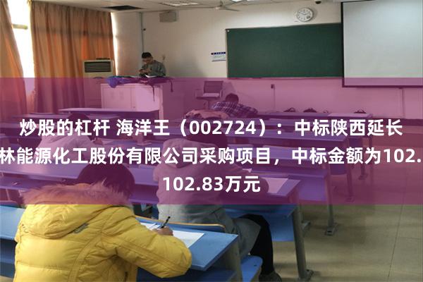 炒股的杠杆 海洋王（002724）：中标陕西延长中煤榆林能源化工股份有限公司采购项目，中标金额为102.83万元
